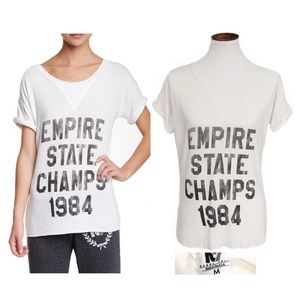 Rebel yell white boyfriend tee